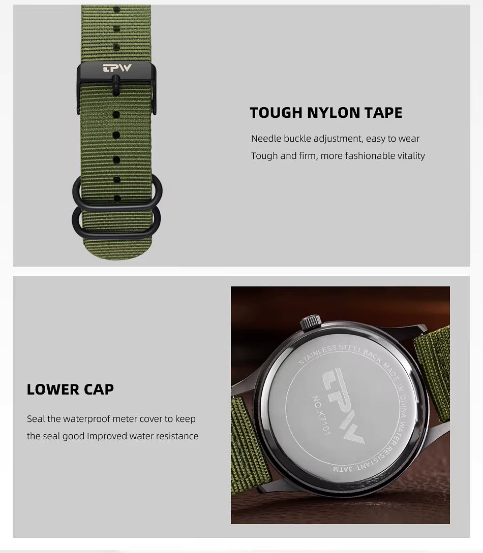 Reloj Fluorescente Clásico Nylon