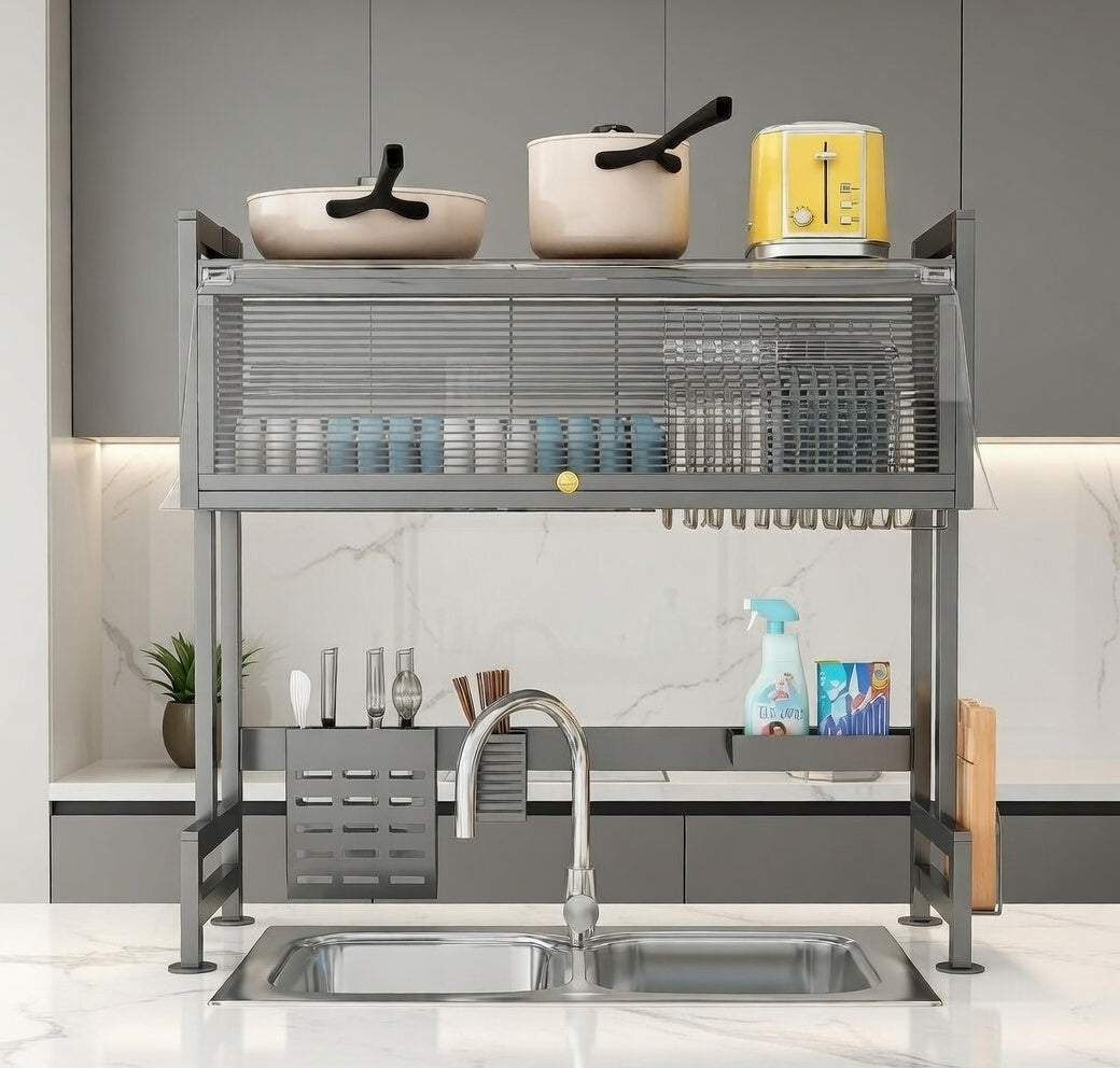 Platera 2 pozos 1 vitrina estante tapa