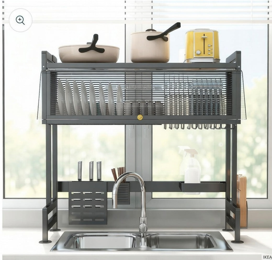 Platera 2 pozos 1 vitrina estante tapa