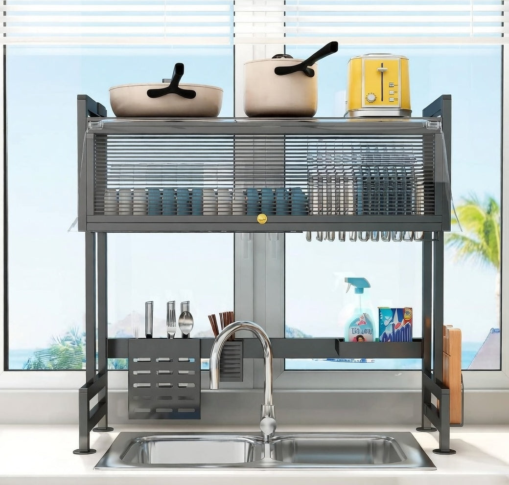 Platera 2 pozos 1 vitrina estante tapa